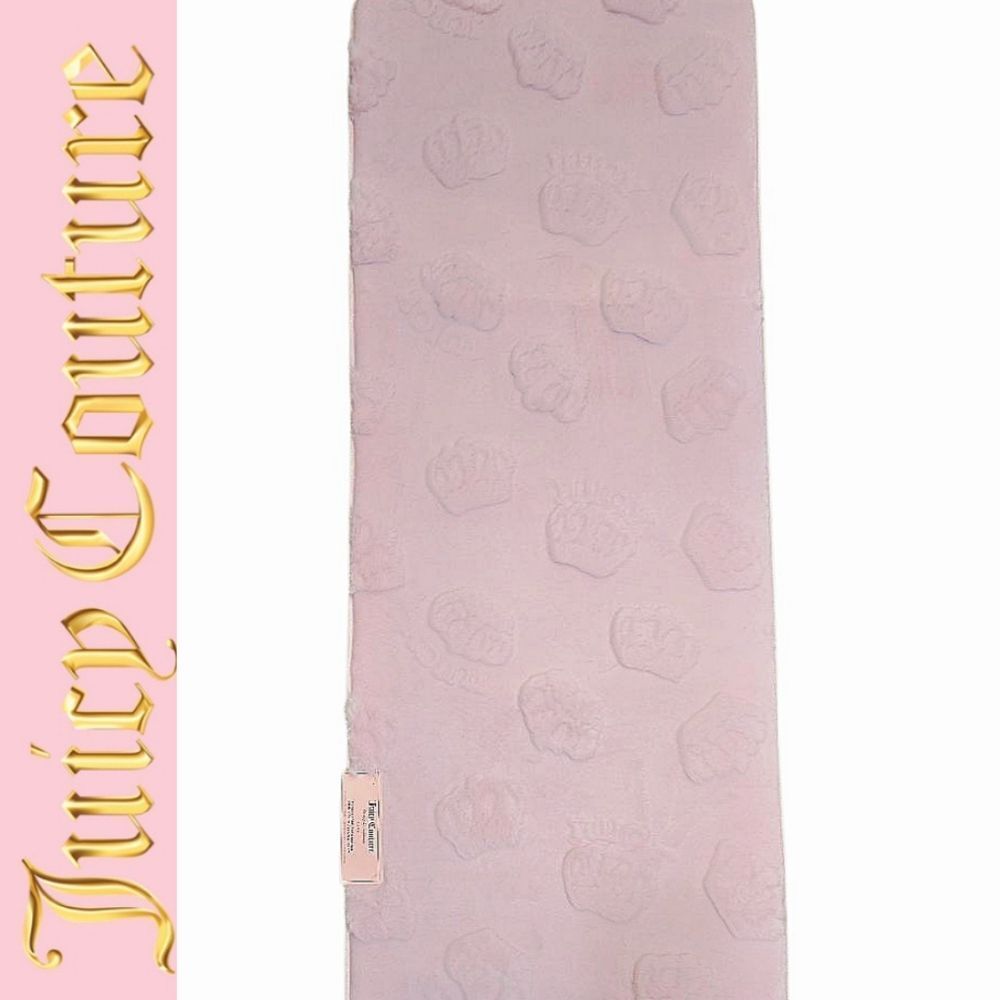 Juicy Couture Home Embossed Crown Logo Bath RunnerAccent Rug- Pink
